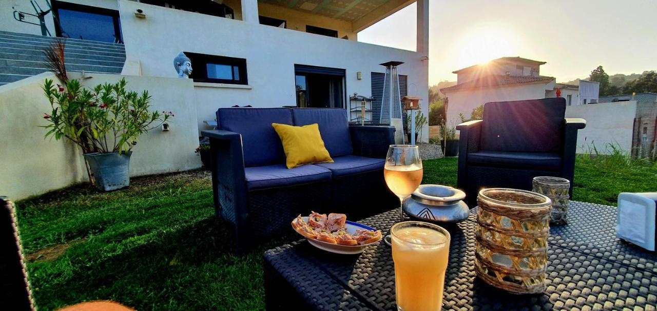 Villa Bistinetti Rez De Villa Tout Confort Avec Piscine Penta di Casinca Luaran gambar
