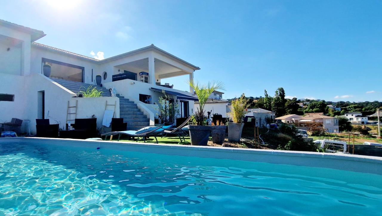 Villa Bistinetti Rez De Villa Tout Confort Avec Piscine Penta di Casinca Luaran gambar