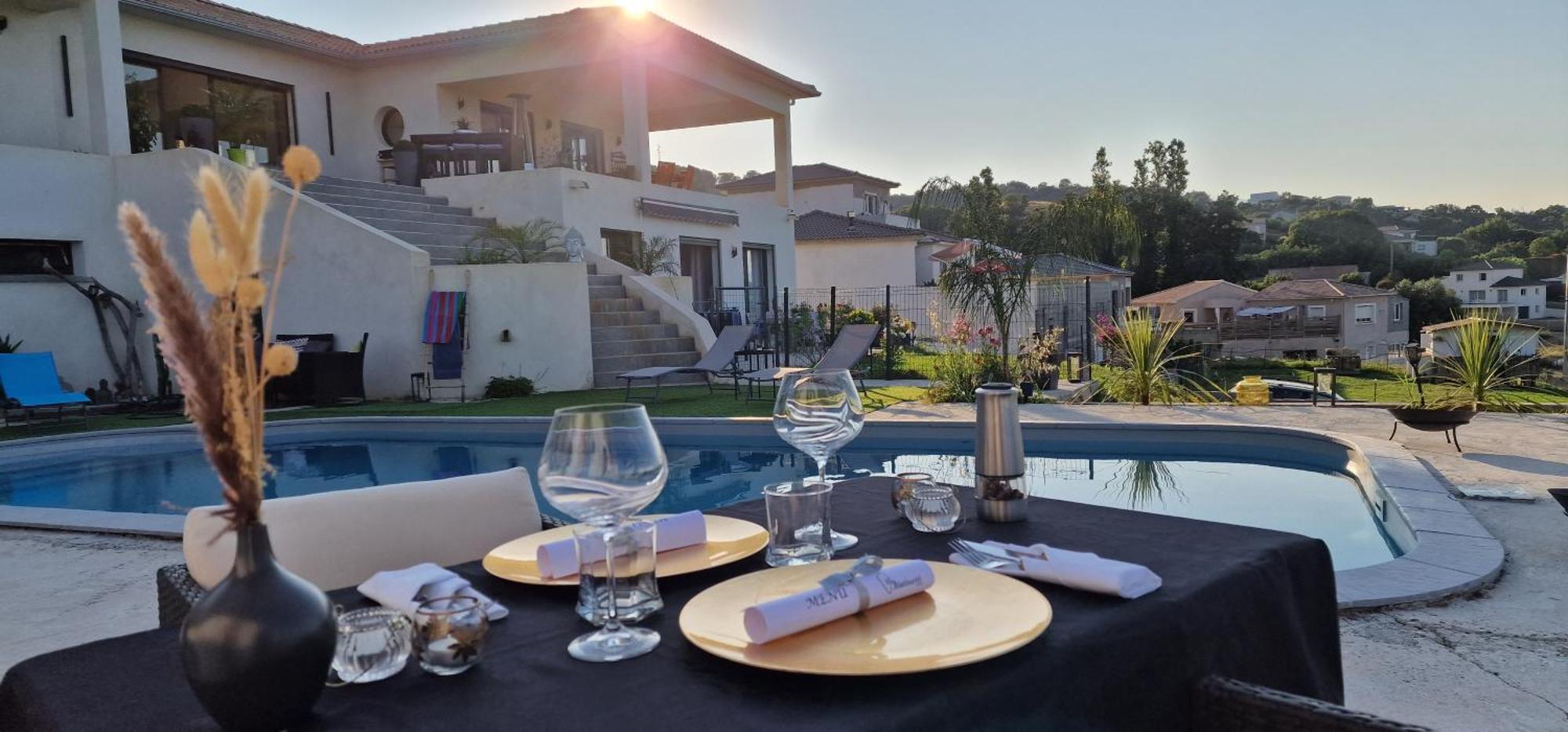 Villa Bistinetti Rez De Villa Tout Confort Avec Piscine Penta di Casinca Luaran gambar